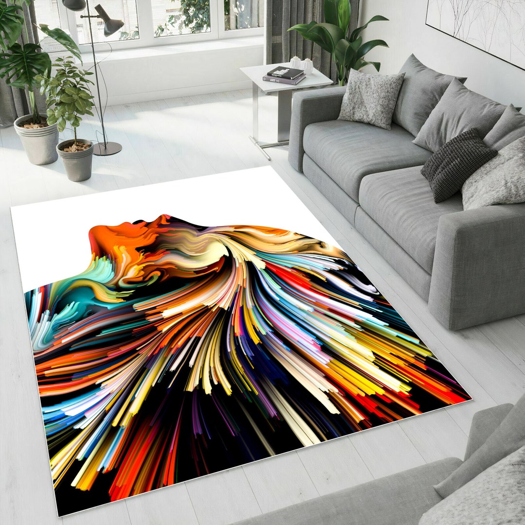 Colorful Rug, American Indian Rug, Abstract Rug, Area Rug With Abstract
