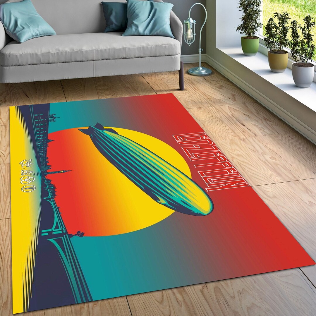 Led Zeppelin, Led Zeppelin Rug, Rock Music Rug, Rock Music Gift, Rug