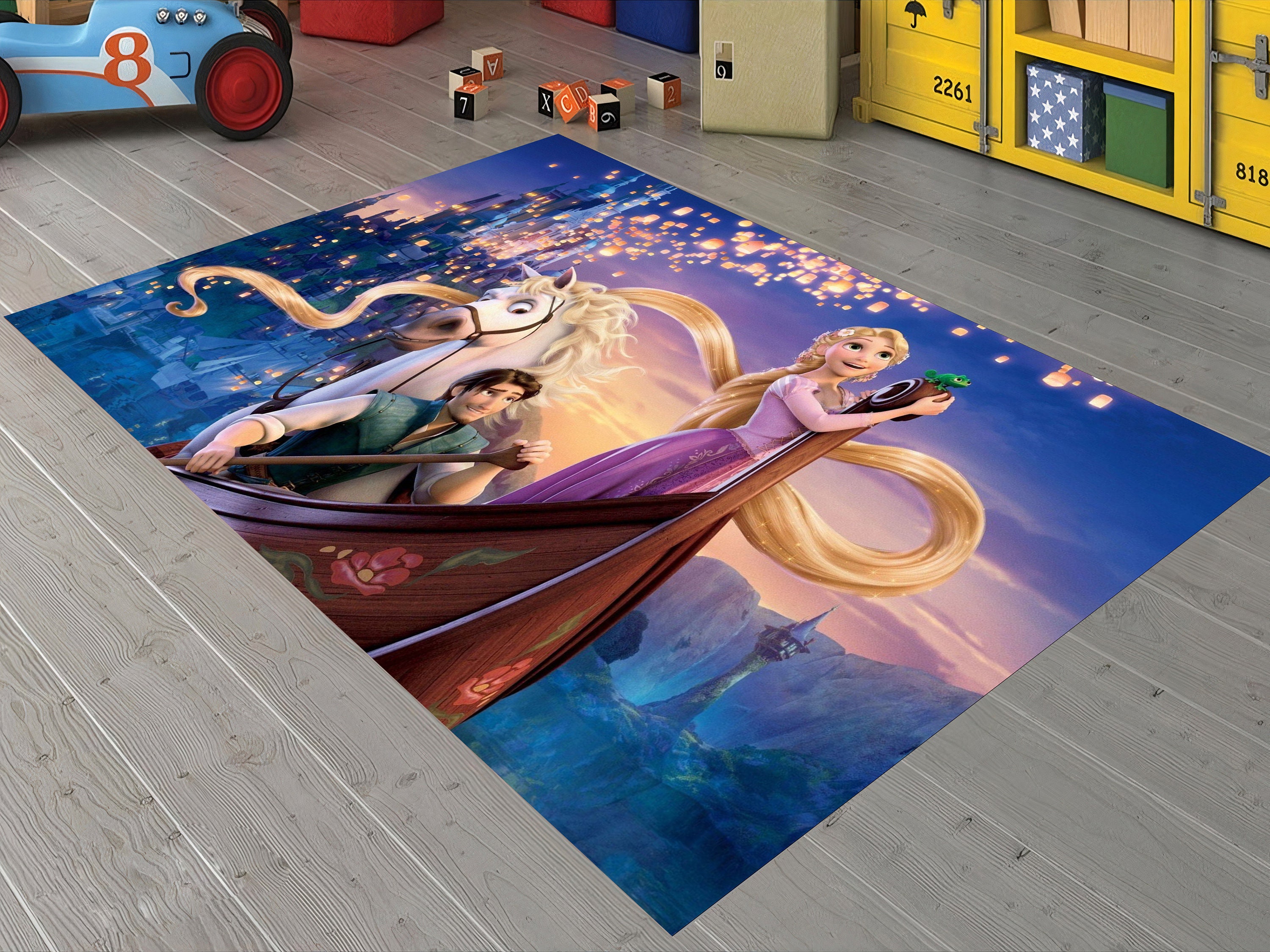 Discover Tangled, Tangled Rug, Rapunzel Rug, Kids Room Rug, Nursery Rug, Cute Rug, Girl Room Rug, Boy Room Rug, Kids Room Decor, Gift For Kids