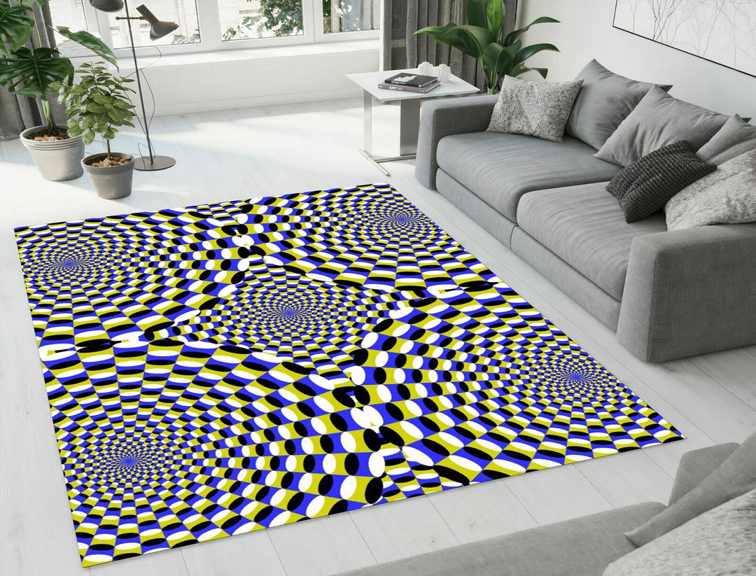Vortex Rug, Optical Illusion Rug, 3D Vortex Illusion Rug, Rug for