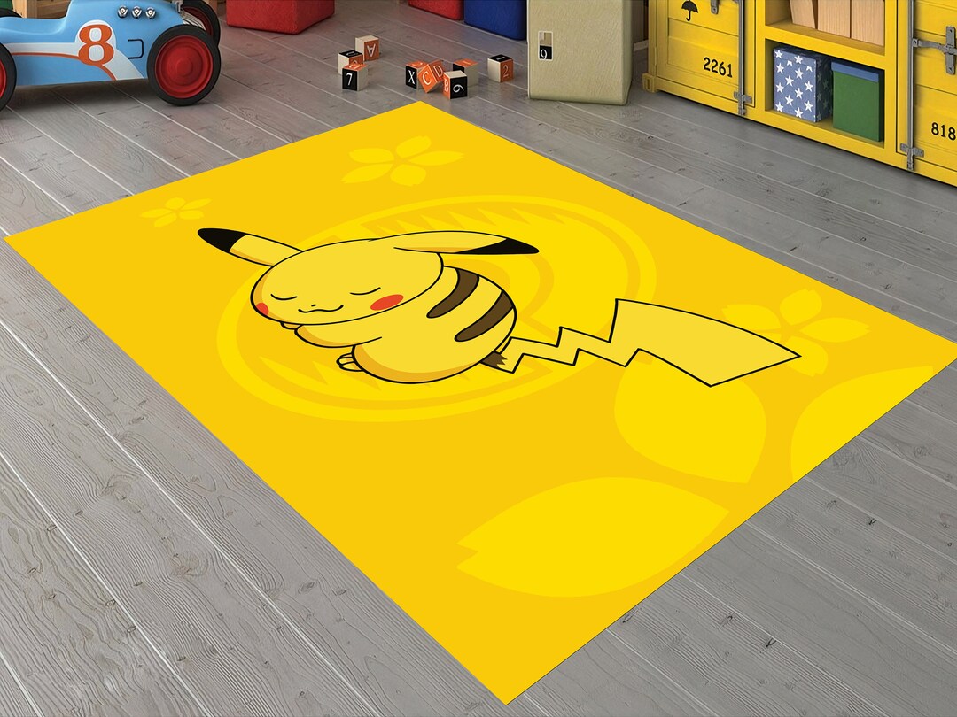 Pokemon Pikachu Pokemon Pikachu Rug Kids Room Rug Nursery Etsy