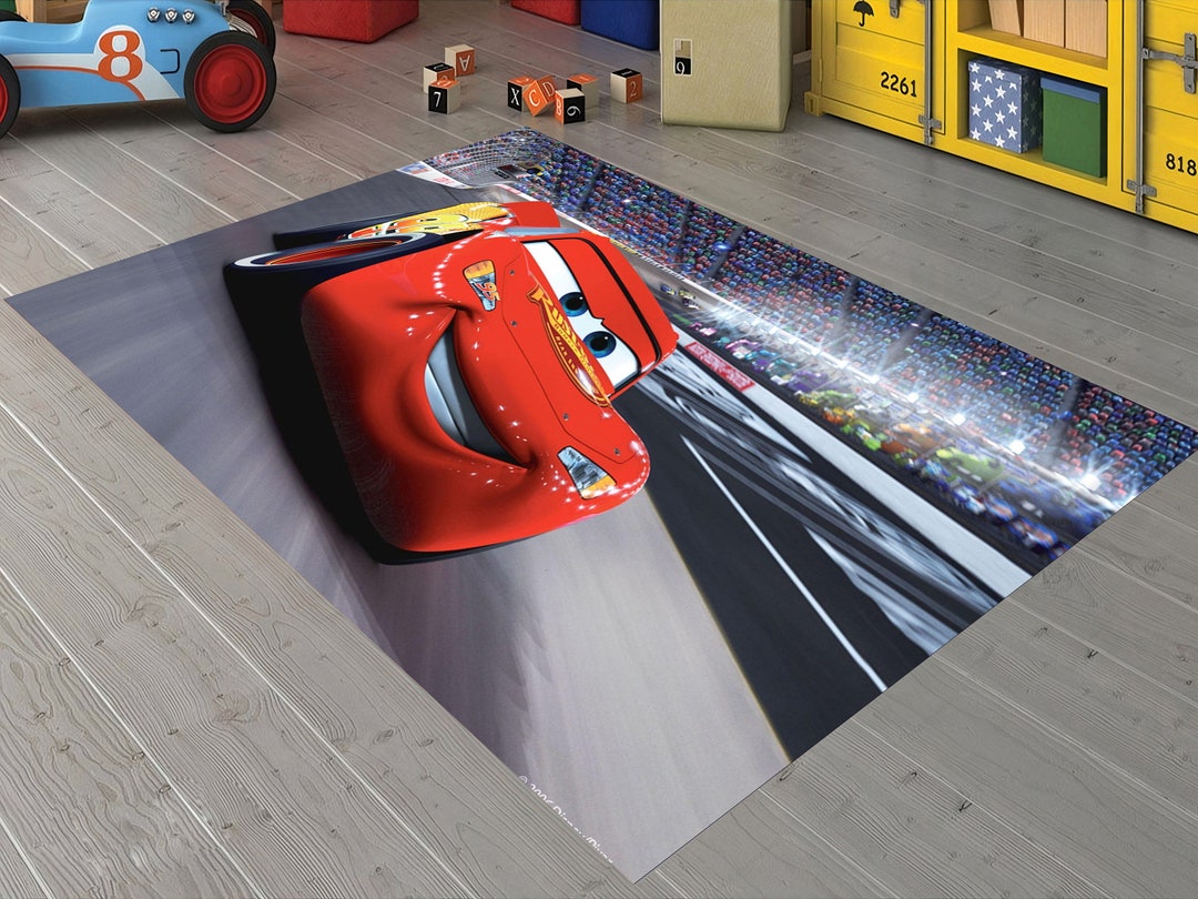 Lightning Mcqueen Rug, Cars Movie Rug, Kids Room Rug, Nursery Rug, Cute Rug, Girl Room Rug, Boy