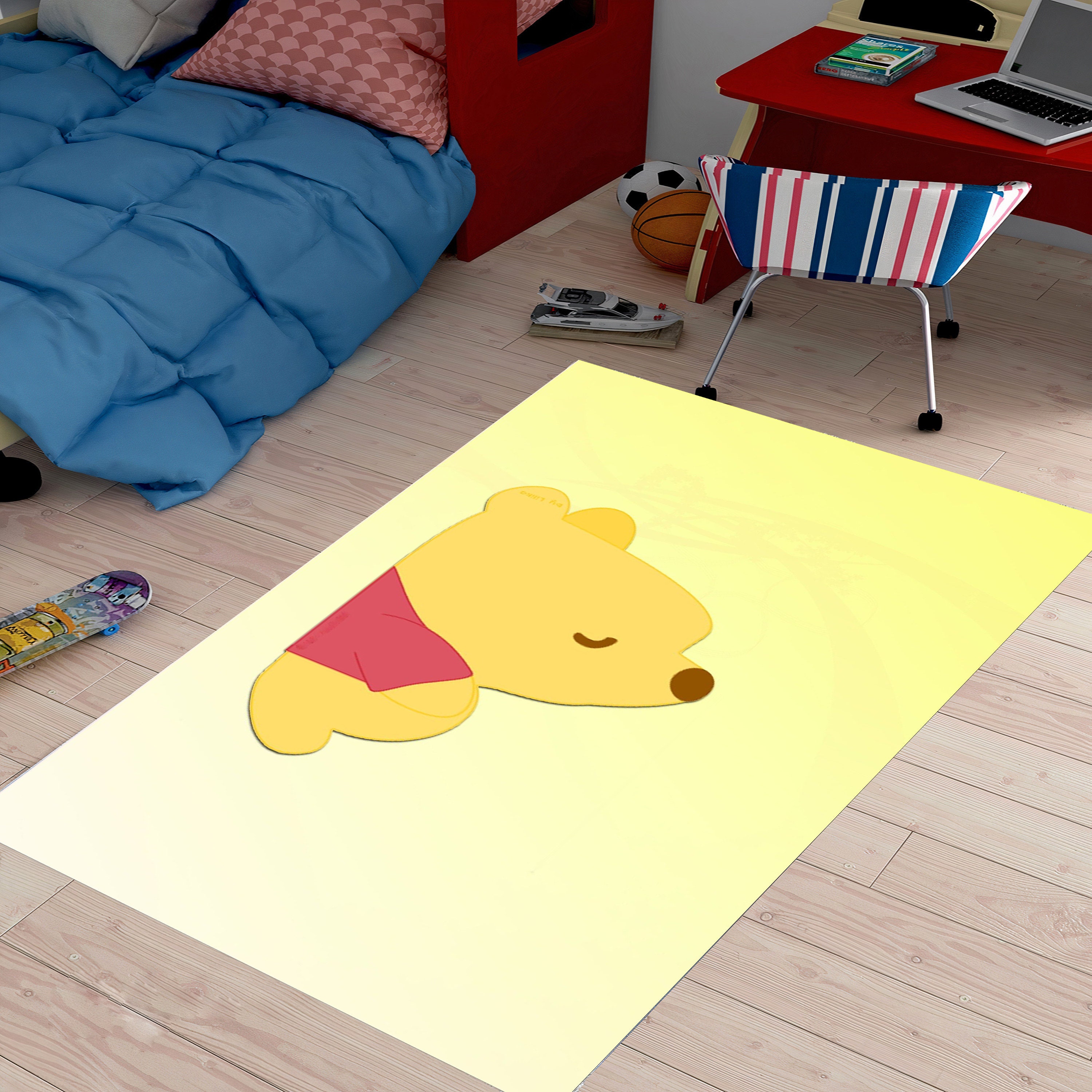 Winnie The Pooh, Winnie The Pooh Rug, Kids Room Rug, Nursery Rug, Cute