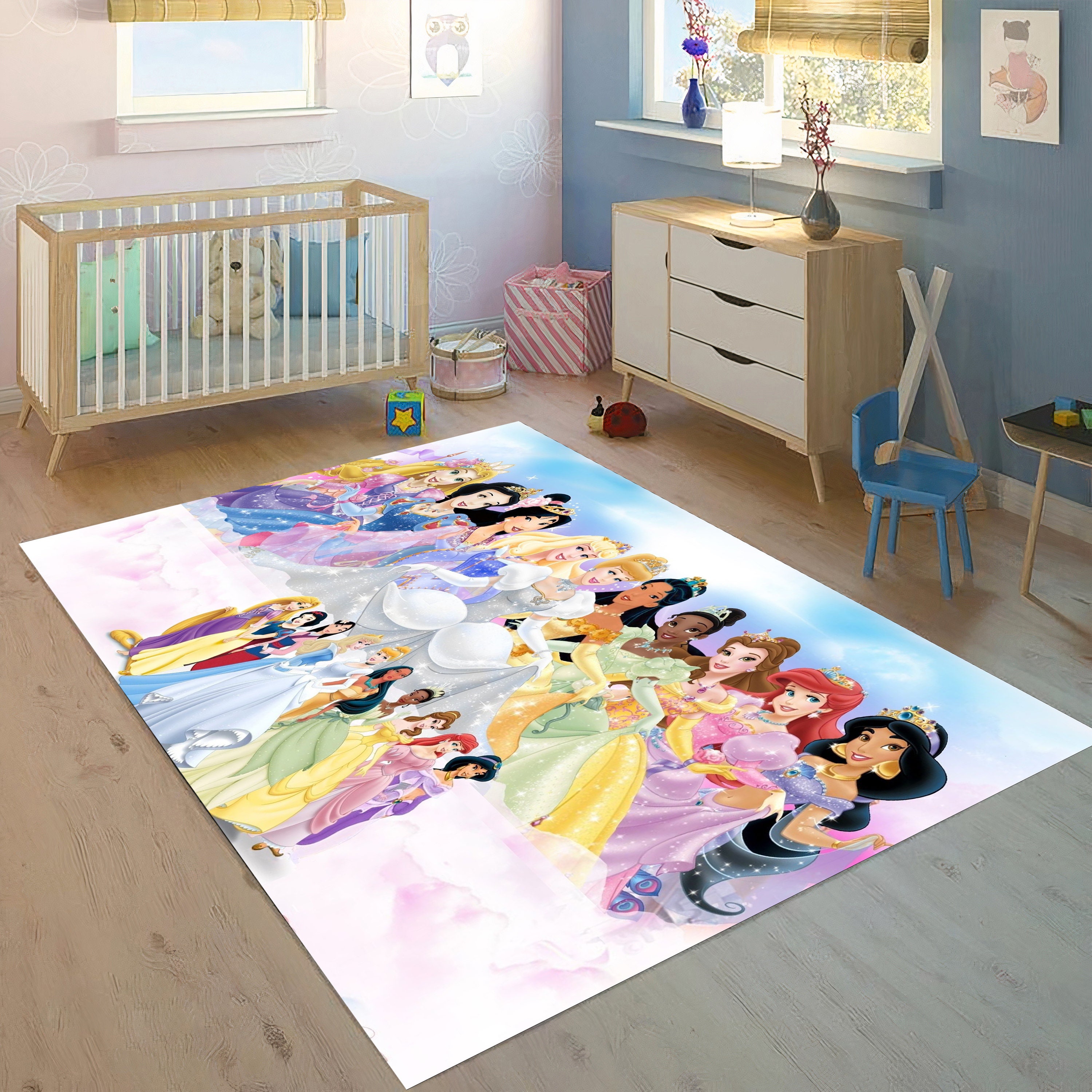 Discover Disney Princesses, Kids Room Rug, Rapunzel Rug, Snow White, Ariel Rug, Fa Mulan Rug, Girl Room Rug, Cute Rug, Nursery Rug, Kids Room Decor