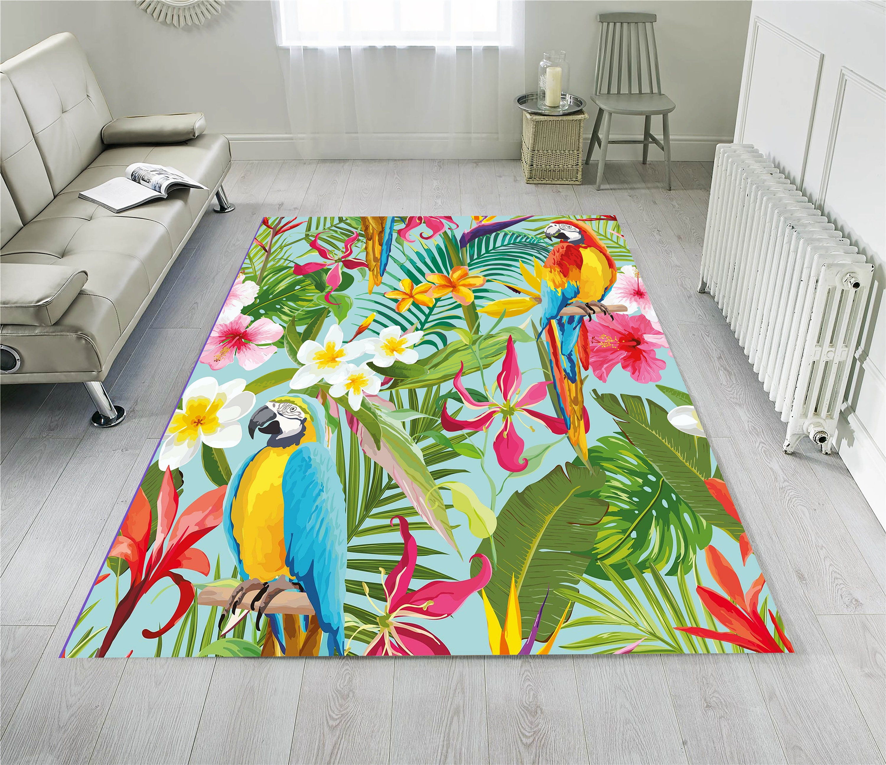 Discover Parrot Rug, Colorful Rug, Rug for Living Room, Rug for Bedroom, Modern Rug, Popular Rug