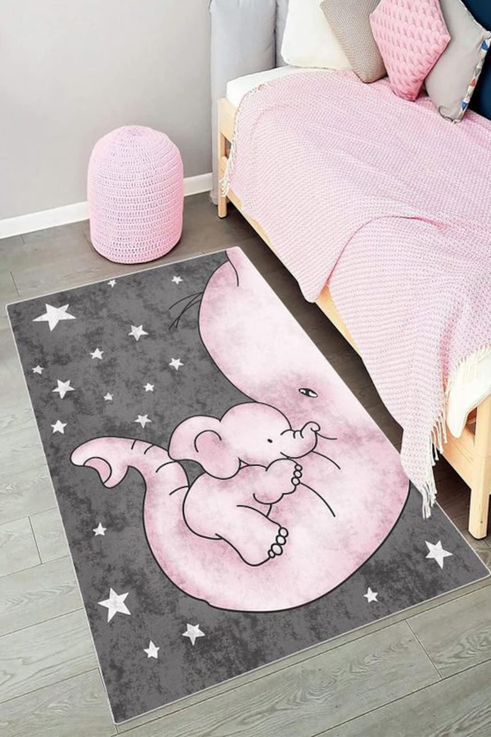 Baby Elefant Teppich Kinderzimmer Teppich Bereich Teppich Etsy