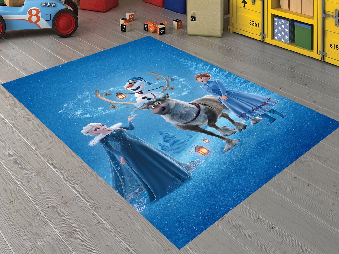 Frozen Rug Elsa Rug Kids Room Rug Disney Frozen Nursery Etsy