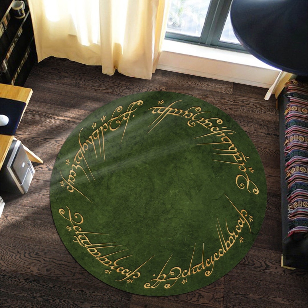 Lord of the Rings Rug, Lord of the Rings Round Rug, Circle Rug, Round