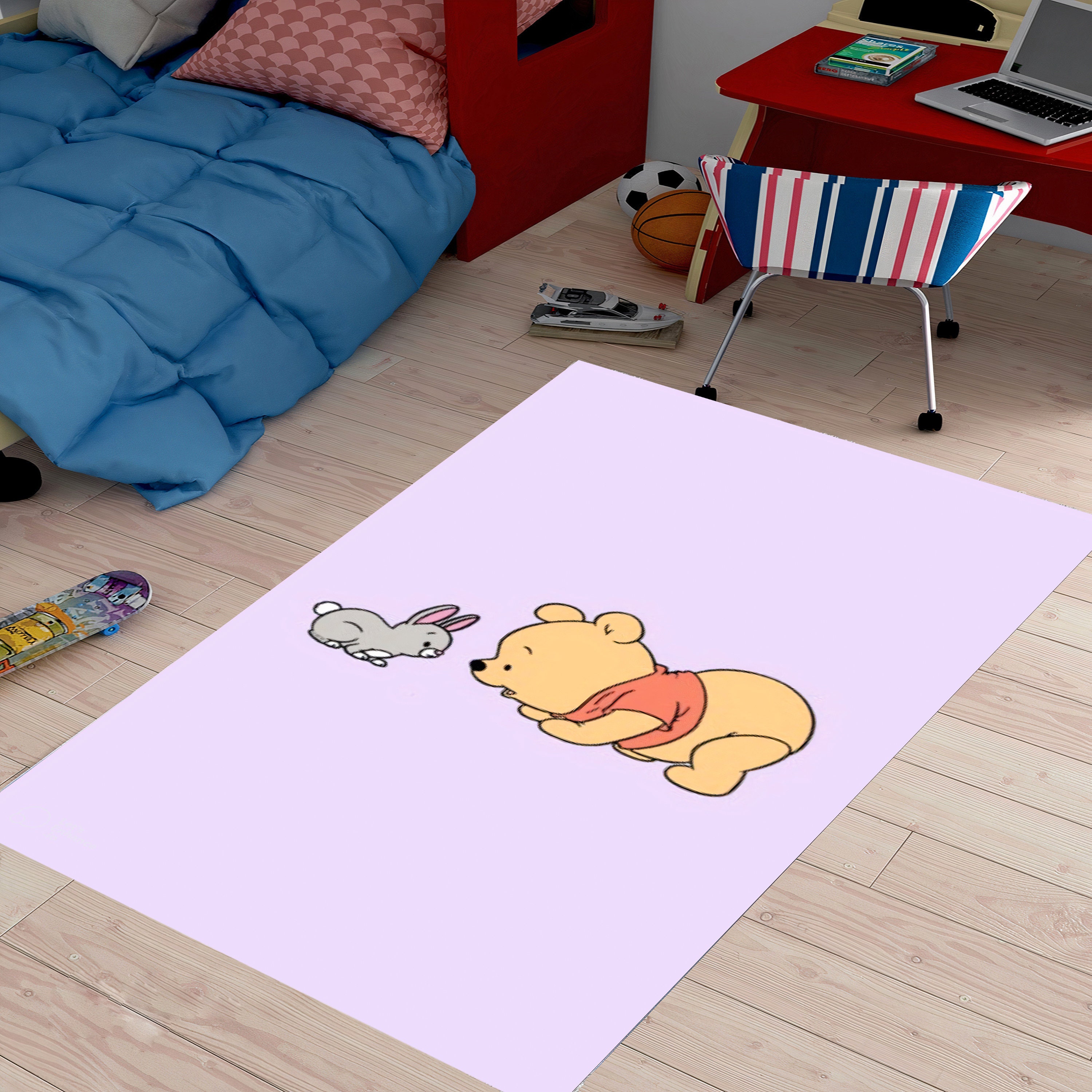 Winnie The Pooh, Winnie The Pooh Rug, Kids Room Rug, Nursery Rug, Cute ...