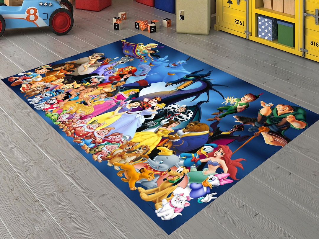 Disney Rug Kids Room Rug Mickey Mouse Rug Donald Duck Rug Etsy