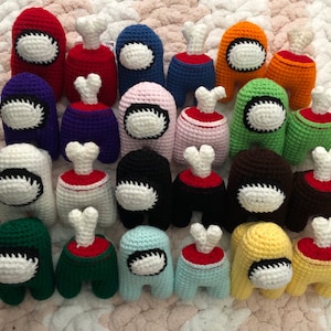 Amigurumi Crochet Among Us Plush Set