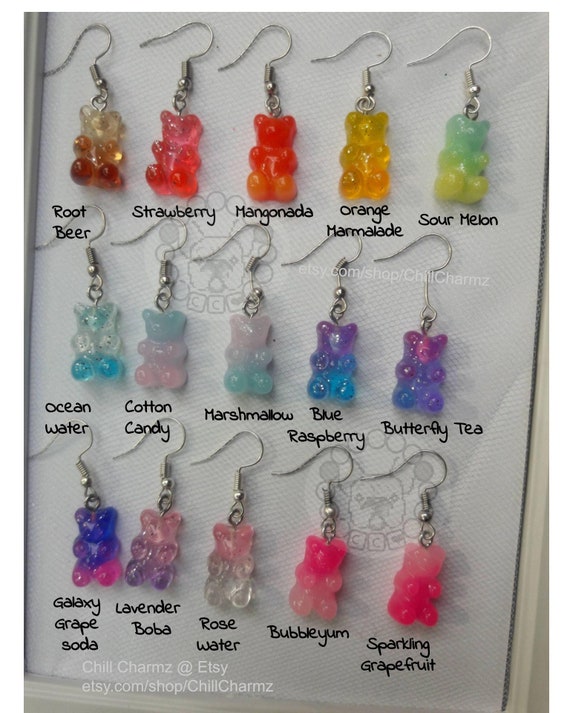 Gummy bear online earrings etsy