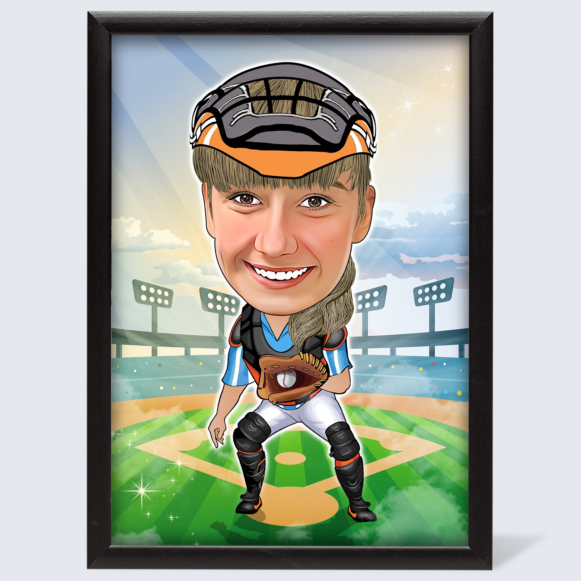 Sports Caricature Basketball Cricket Cheerleaders Soccer Etsy