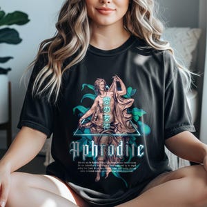 Aphrodite Göttin T-Shirt, griechische Statue Shirt, gotische Mythologie T-Shirt, Steamwave Ästhetik, Japan Style.