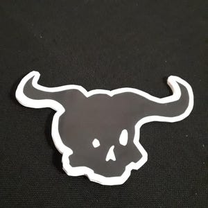 Totenkopf Hörner-Sticker
