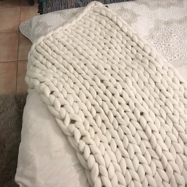 Giant Knit Blanket Etsy