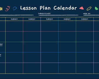 Lesson Plan Calendar