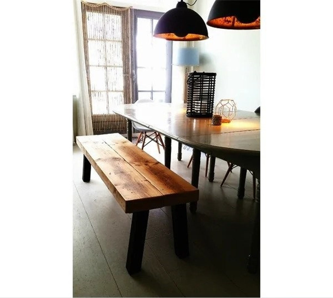 Solid Wood Dining Table Bench Rustic Bench Table Bench Etsy