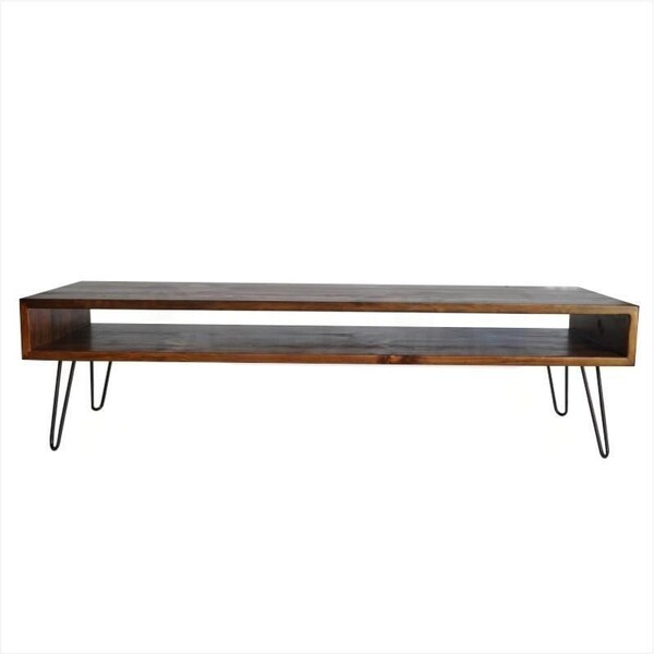 Massief houten tv-standaard, tv-console, tv-tafel, houten tv-tafel