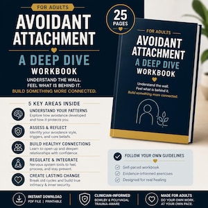 Cuaderno de trabajo para profundizar en el apego evitativo / Adultos / Estrategias de desactivación / Recurso terapéutico / Seguridad ganada