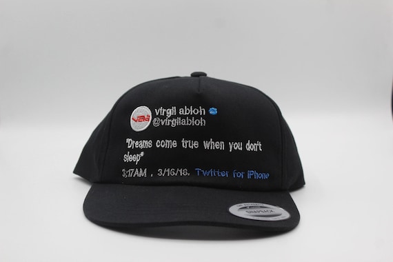 Custom Virgil Abloh Tweet Hat
