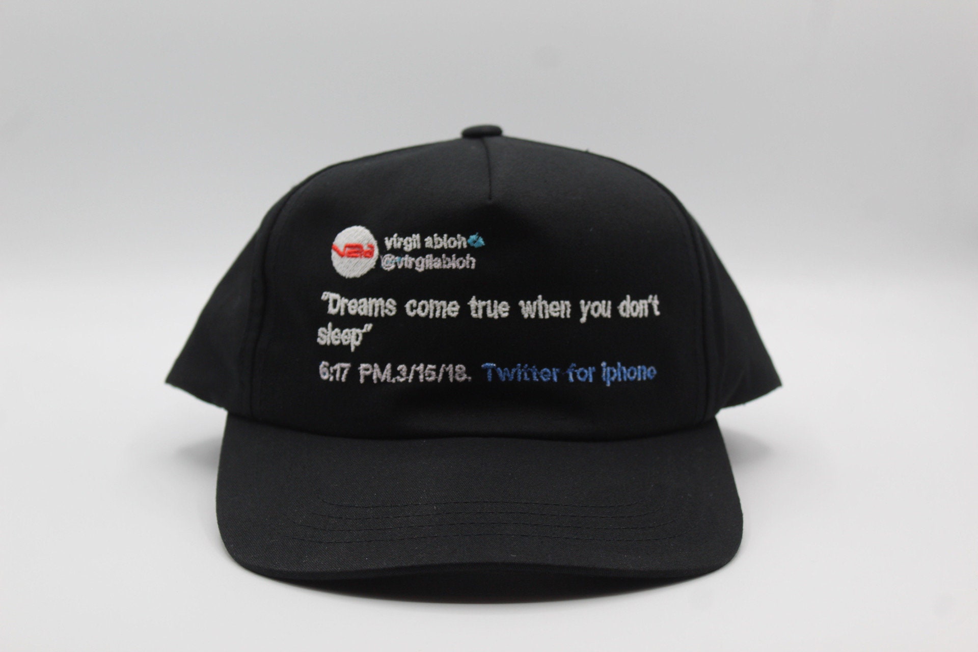 Custom Virgil abloh tweet hat