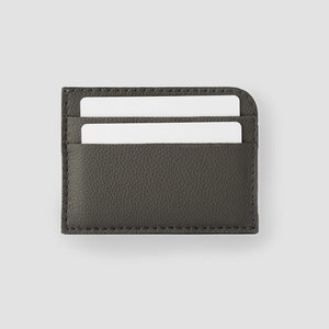 Cartera de tarjeta delgada para hombres y mujeres–Titular de tarjeta de crédito personalizado– Monedero de cuero para efectivo-EDC imagen 7