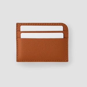 Cartera de tarjeta delgada para hombres y mujeres–Titular de tarjeta de crédito personalizado– Monedero de cuero para efectivo-EDC imagen 5