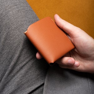Minimalistische zwarte kaart portemonnee voor mannen en vrouwen - gepersonaliseerde bankkaarthouder - slanke kaarthouder voor haar - kleine EDC Pocket Wallet-gift
