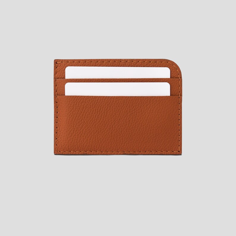 Minimalist Brown Card Holder Wallet for Men and Women Etsy