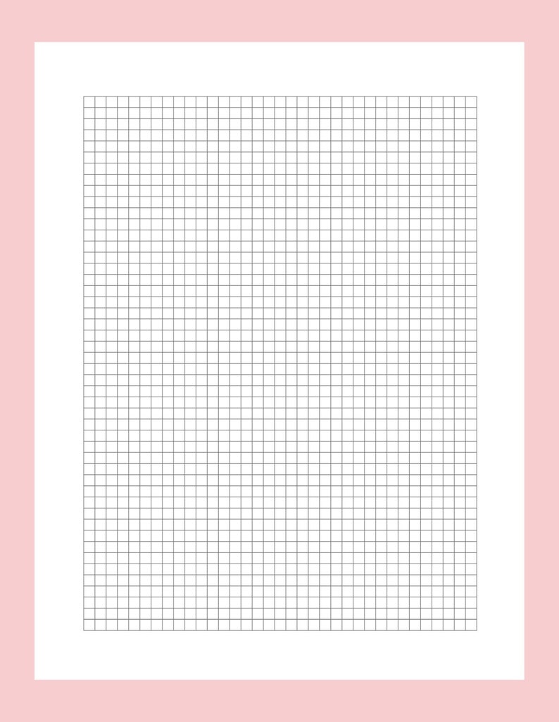 Square Grid Graph Paper Pages - Etsy