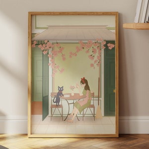 Taking a Delivery Break 11&quot;x14&quot; Full Sized Poster Ghibli Inspired Fanart Art Print