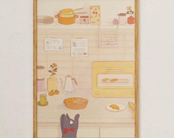 Jiji in the Kitchen 11"x14" Full Sized Poster | Delivery Service Inspired Fanart Art Print