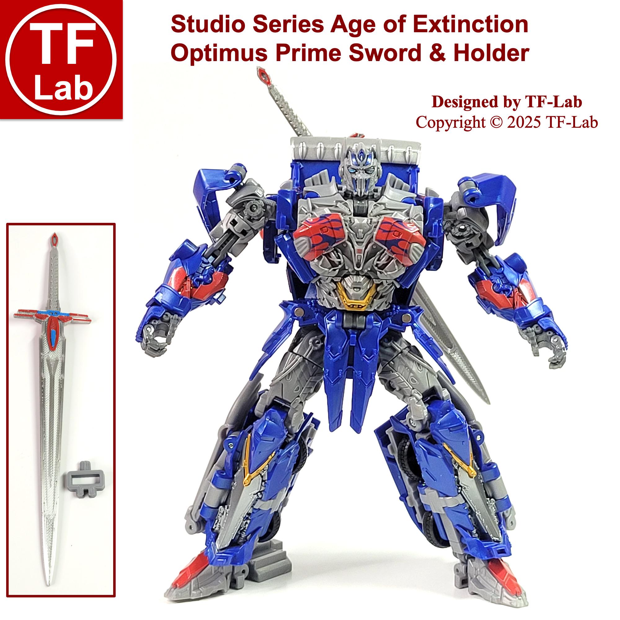 Sword and Holder: Age of Extinction Optimus Prime Transformers
