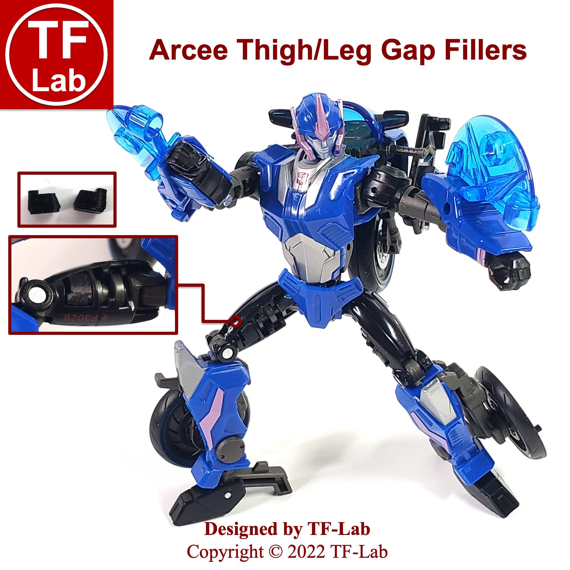 Forearm Leg Gap Fillers Upgrade Kit:Transformers Legacy Prime