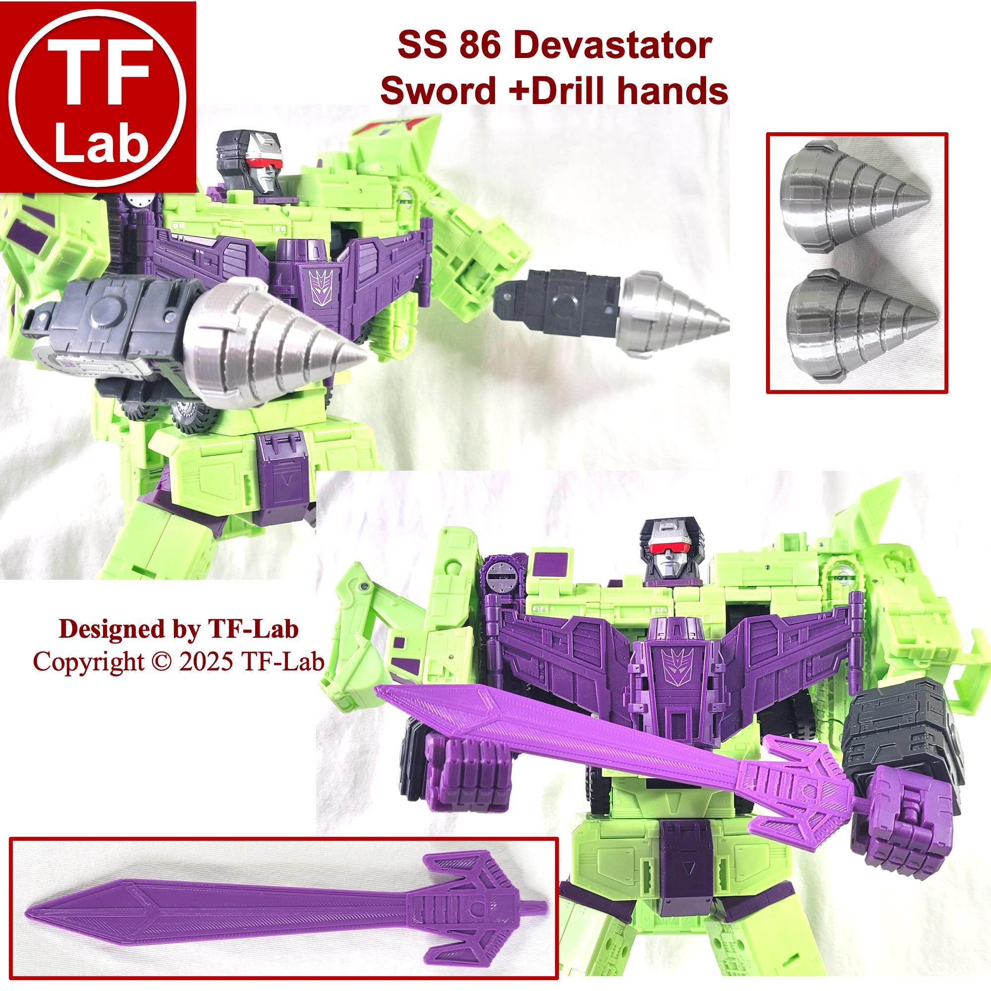 Upgrade Kit: Transformers Studio Series SS 86 Devastator Sword +