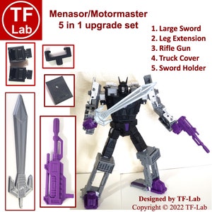 5 in 1 Upgrade Kit Set: Transformers Generations Legacy Motormaster Menasor TF-Lab
