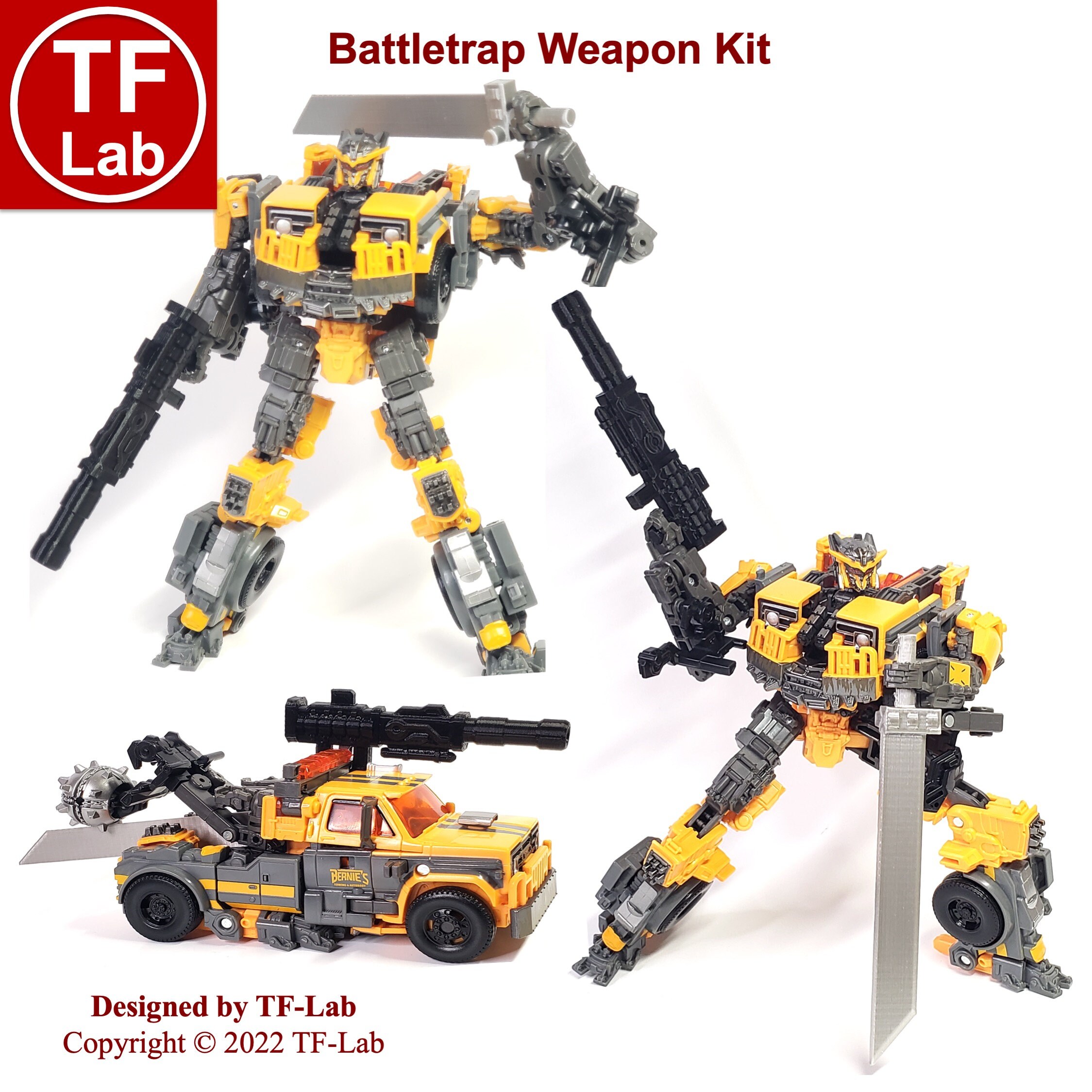 Gun+Sword Upgrade Kit for Transformers Battletrap Studio