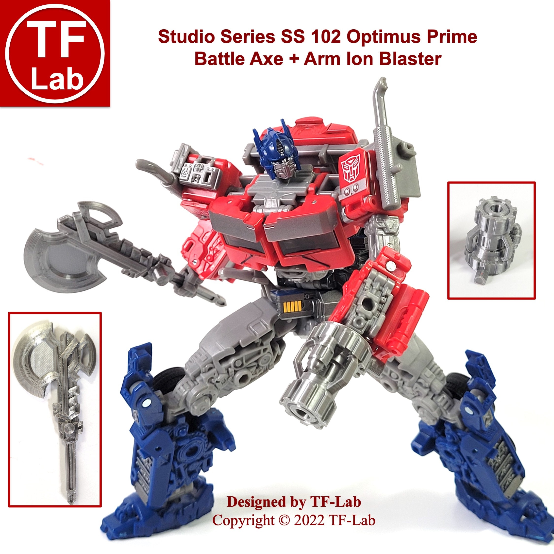 Battle Axe+Arm Blaster Upgrade Kit: Transformers Optimus Battle Axe+Arm Blaster Upgrade Kit: Transformers Optimus