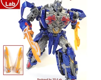 Dual Energon Swords: Studio Series Optimus Prime Age of Extinction Transformers