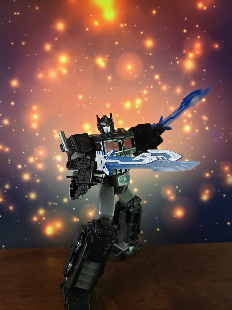 Blue Dual Energon Sword for Optimus Prime Upgrade Kit Etsy UK