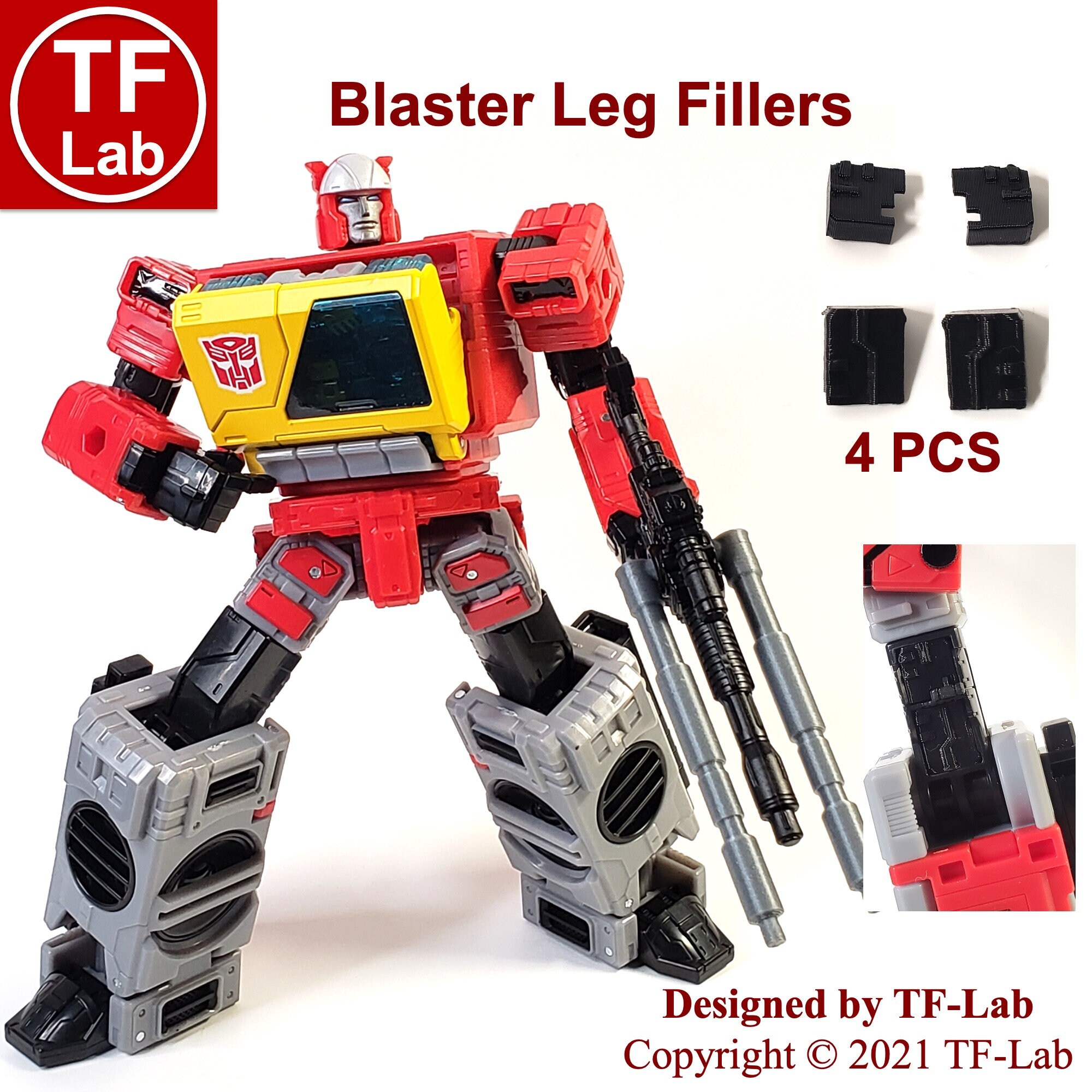thumbnail image 2 of TF-Lab Leg Extension Upgrade Kit For Transformers Legacy Motormaster (Menosaur Combiner) - Purple Weapons Included 2 of 11