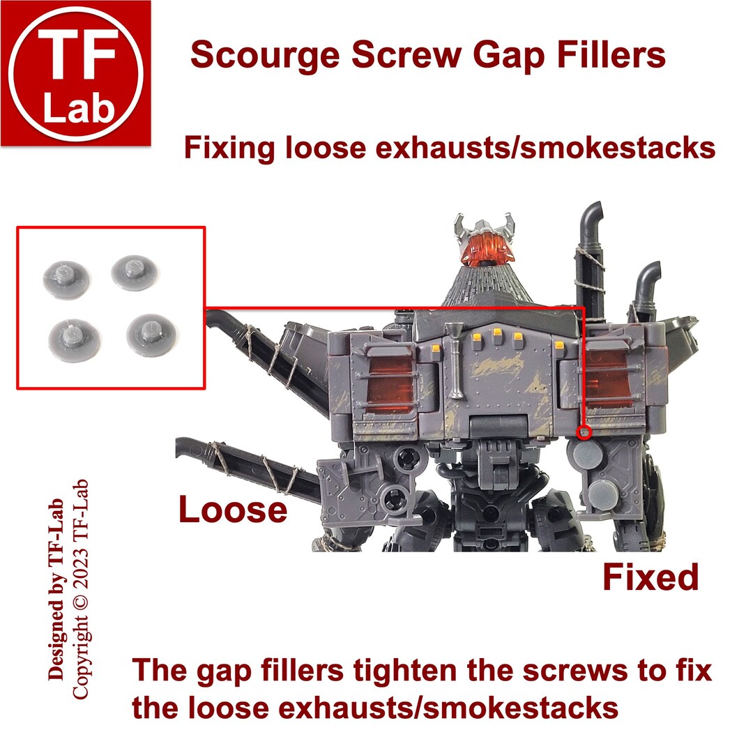 Screw Cover Upgrade Kit For Transformers Studio Series Leader 101