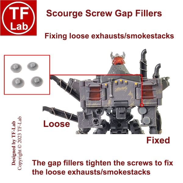 Schrauben Cover Upgrade Kit für: Transformers Studio Series Leader 101 Scourge