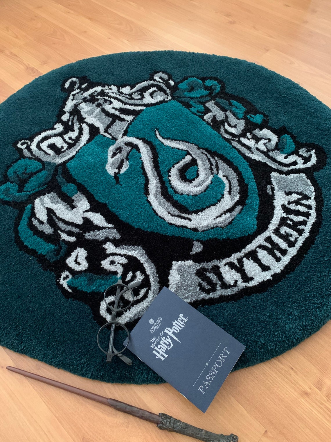 Rug Harry Potter SLYTHERIN hand made it Custom Rug Hand Etsy