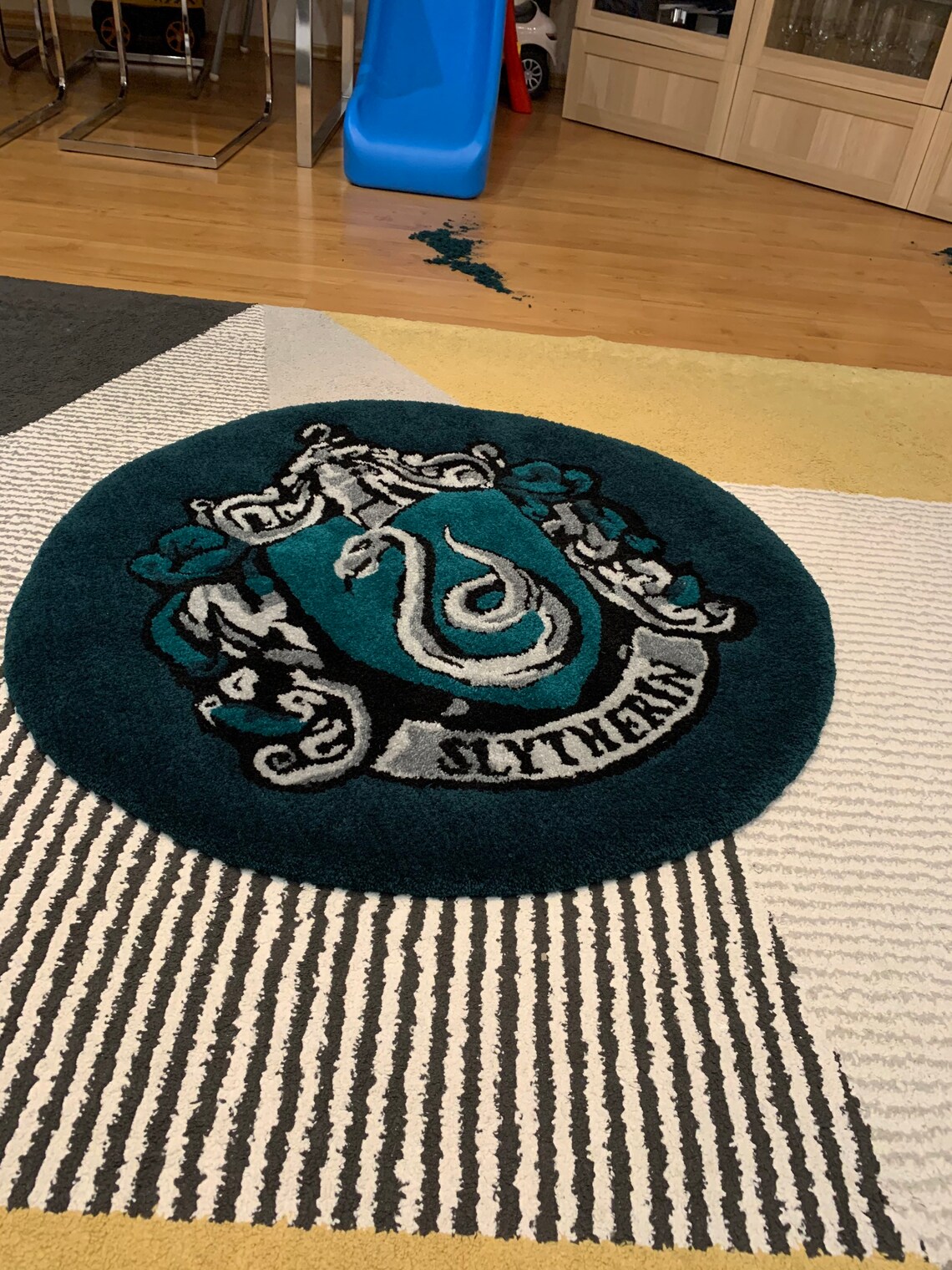 Rug Harry Potter SLYTHERIN hand made it Custom Rug Hand Etsy