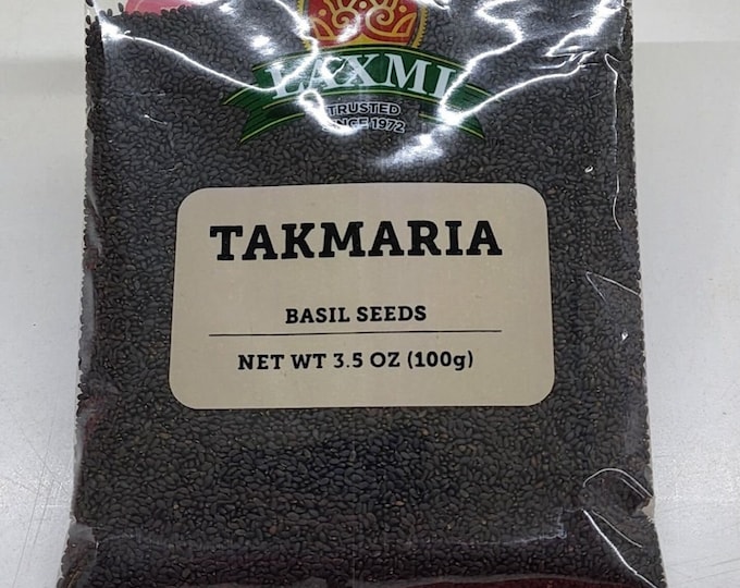 Basil Seeds Tukmaria, Sabja Seeds Used for Falooda Sabja Dessert, Spice