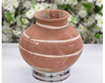 Unglazed Clay Handi Earthen Pot for Cooking Handmade Clay Pot Biryani Curry Pot Clay Pottery Pot Vintage Stove Top Earthenware Cooking Pot