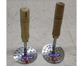 Stainless steel Masher with Wooden Handle Potato Masher Vegetable Masher Pav Bhaji Masher Kitchen Organization Handmade Pestle Cooking Gift