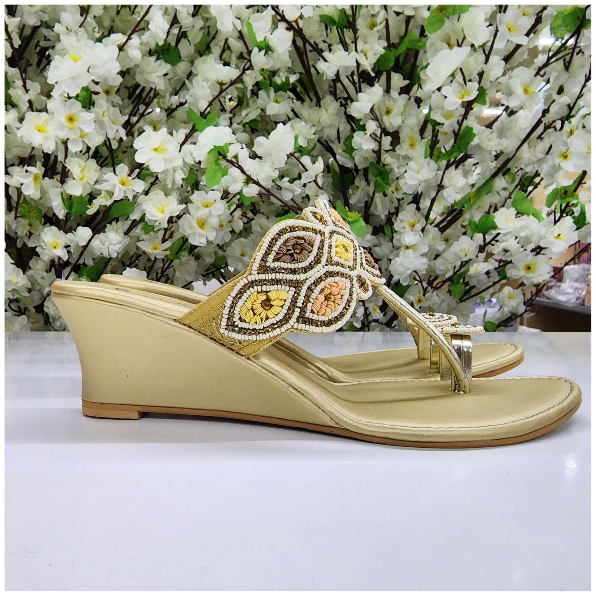 Indian Bridal Sandal Low Heel Sandal Women s Heels Wedding Sandals